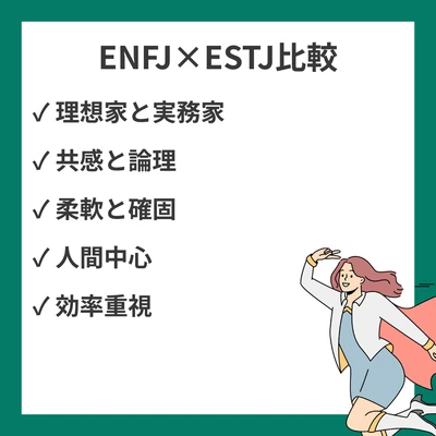 ENFJとESTJの違いと見分け方を徹底解説！のアイキャッチ画像