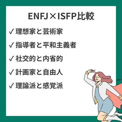 ENFJとISFPの違いと見分け方を徹底解説！のアイキャッチ画像