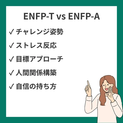 ENFP-TとAの違い｜創造性と社交スタイルを具体例で解説のアイキャッチ画像