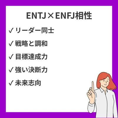 ENTJとENFJの相性を徹底解説！二人のリーダーが作る最強の関係性のアイキャッチ画像