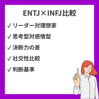 ENTJとINFJの違いと見分け方を徹底解説！のアイキャッチ画像