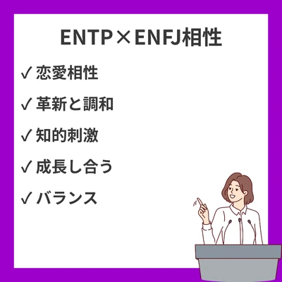 ENTPとENFJの相性を徹底解説！革新と調和が融合する関係性のアイキャッチ画像