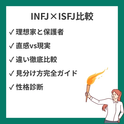 INFJとISFJの違いと見分け方を徹底解説！のアイキャッチ画像