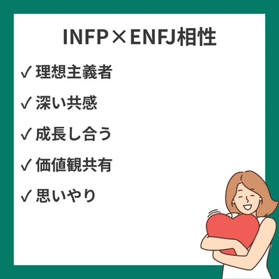 INFPとENFJの相性を徹底解説！理想を共有する二人の関係性のアイキャッチ画像