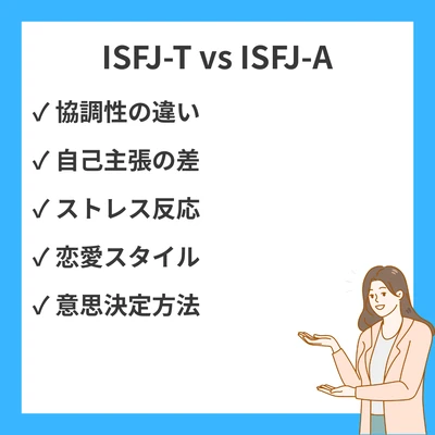 ISFJ-TとISFJ-Aの違いは？20の具体的シーンで徹底比較のアイキャッチ画像