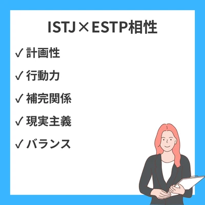 ISTJとESTPの相性を徹底解説！管理者と起業家の関係性のアイキャッチ画像