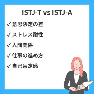 ISTJ-TとAの違い｜意思決定とストレス耐性での行動パターンを徹底比較のアイキャッチ画像